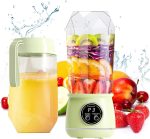 Portable Blender, 20oz Small Blender for Smoothies, Personal Juice Mixer with 10 Sharp Blade, Mini Shaker for Shakes and Smoothies, Smoothie Maker with Extra Lid for Travel, Office, Gym, Home
